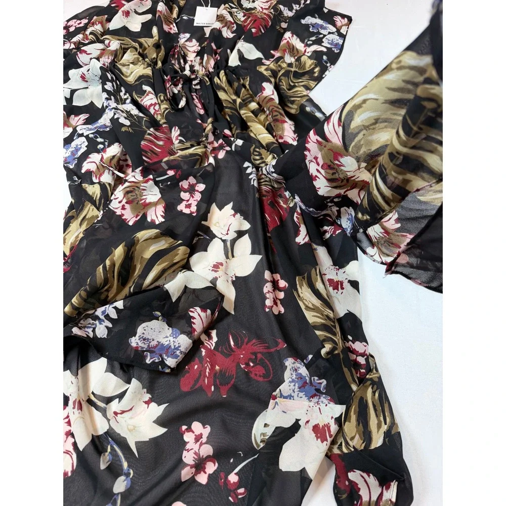 NWT Walter Baker Women's Floral Tulum Kaftan Robe Swim Cover Up, Size O/S